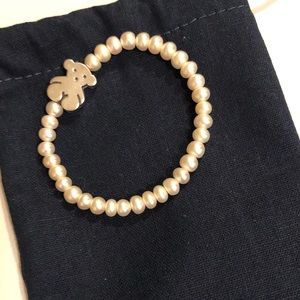 TOUS Sterling Silver Freshwater Pearl Bracelet